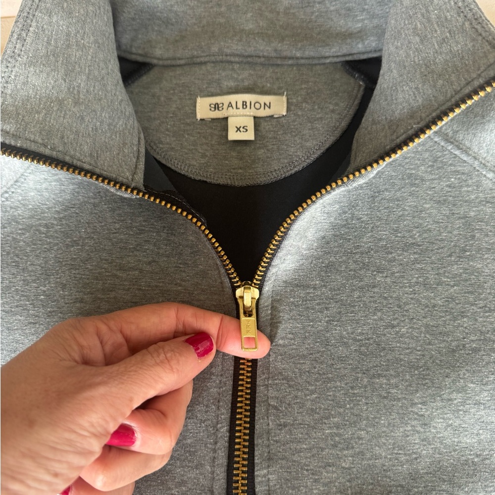 Albion Oxford Quarter-Zip Sweatshirt - Picture 3 of 7